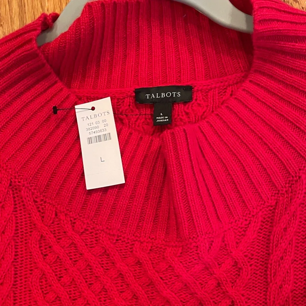 Talbots Vibrant Red Cowl Neck Sweater - Picture 4 of 5